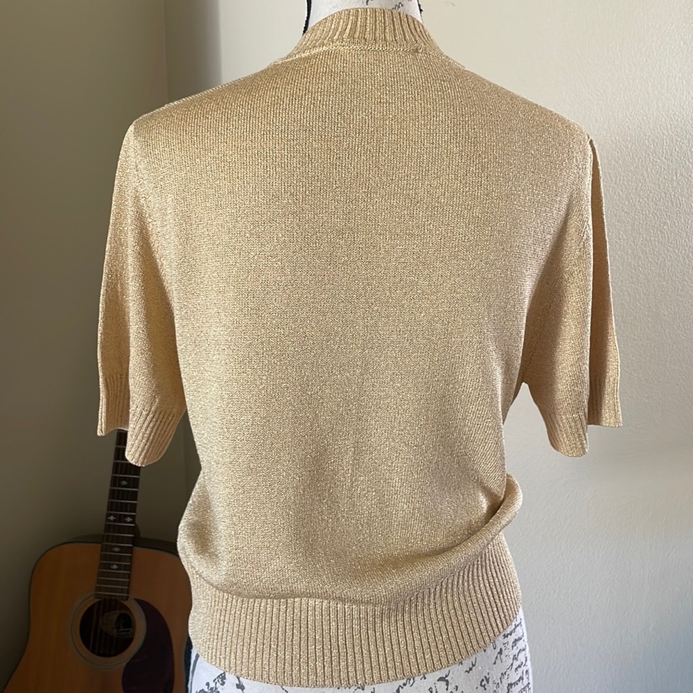 ST. JOHN Gold Knit Sweater - Picture 5 of 9